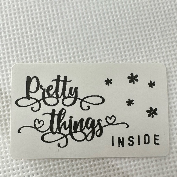 Pretty Things Inside label | Thank you sticker | shipping supplies 2in NEW - Picture 2 of 6